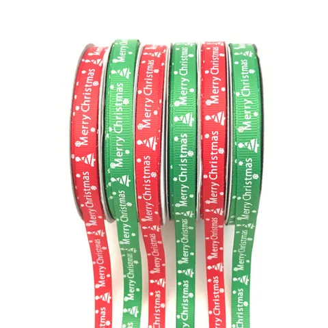 Christmas Printed Ribbon Polyester Satin Ribbon For Gift Wrapping And Holiday Party Decoration Crafts