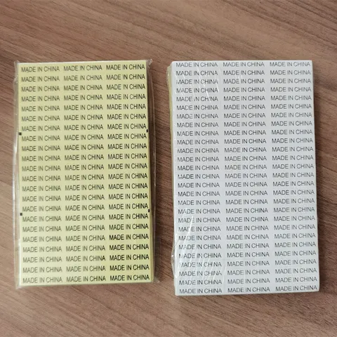 Etichette Adesive Made In China Rotolo di Carta Impermeabile Per Imballaggio Abbigliamento Identificazione Esportazione