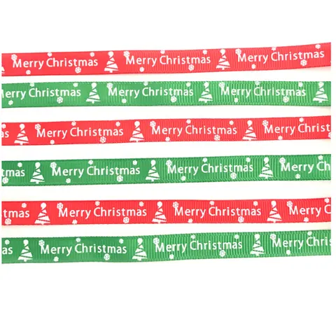 Christmas Printed Ribbon Polyester Satin Ribbon For Gift Wrapping And Holiday Party Decoration Crafts