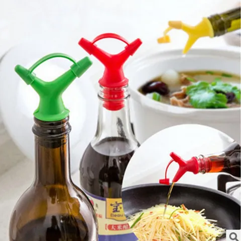 Silicone Double Head Bottle Spout Wine Pourer Leakproof Oil Dispenser Kitchen Cooking Tool Sauce Bottle Stopper