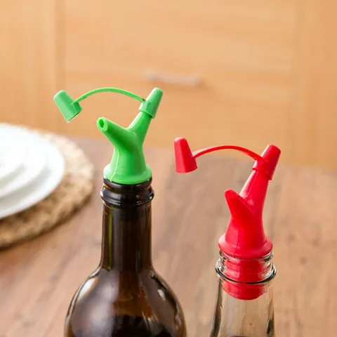 Silicone Double Head Bottle Spout Wine Pourer Leakproof Oil Dispenser Kitchen Cooking Tool Sauce Bottle Stopper