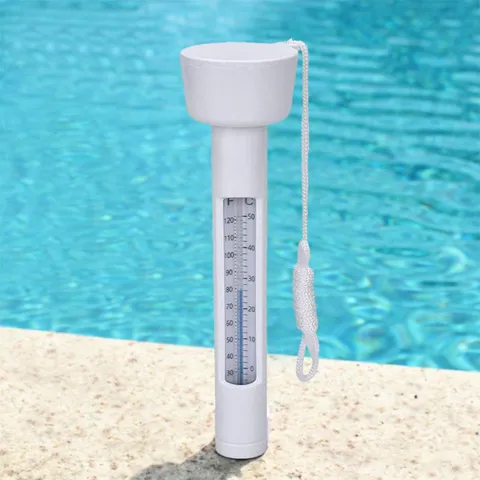 Floating Pool Thermometer Plastic Water Temperature Gauge With Hanging Rope For Swimming Pools Spas Hot Tubs Ponds