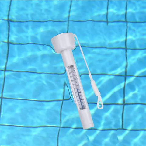 Floating Pool Thermometer Plastic Water Temperature Gauge With Hanging Rope For Swimming Pools Spas Hot Tubs Ponds