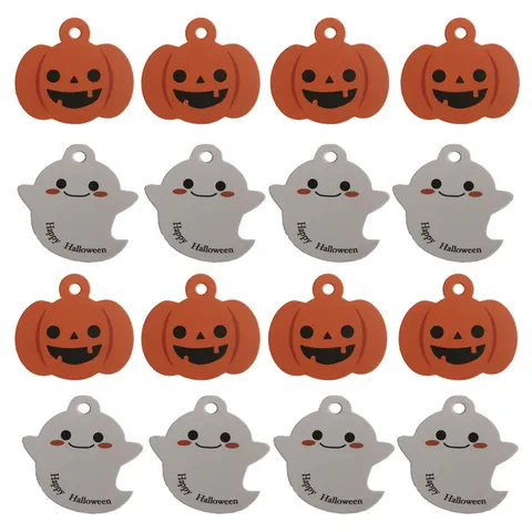 Διακοσμητικές Ετικέτες Πάρτι Halloween Κολοκύθα και Φάντασμα Στολίδια από Χάρτινη Κάρτα για Συσκευασία Κουτιού Δώρου και Διακόσμηση Κουτιού Καραμελών