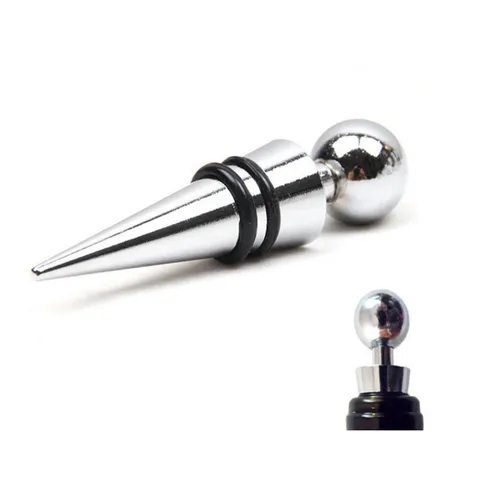 Zinc Alloy Wine Stopper Airtight Sealing Bottle Plug Round Head Conical Wine Saver For Bar Kitchen Home