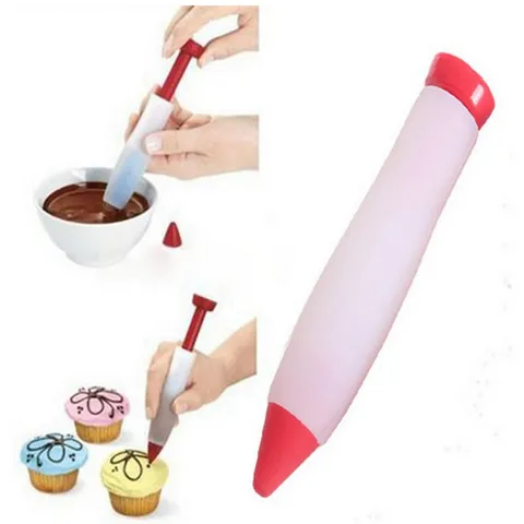 Silicone Chocolate Sauce Writing Piping Pen Cake Decorating Tool Baking Pastry Kitchen Gadget For Dessert Cookie