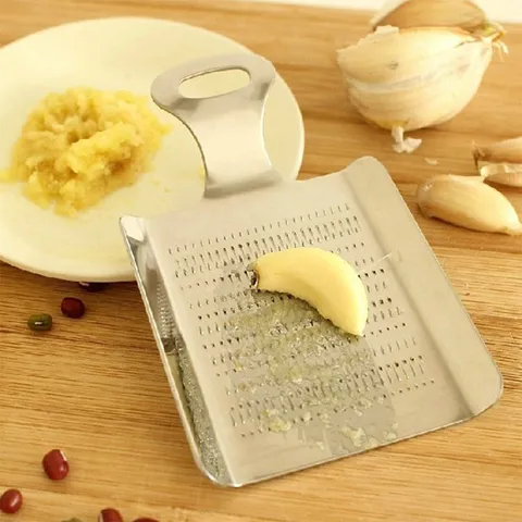 Stainless Steel Garlic Ginger Grinder Manual Kitchen Garlic Mincer Press Grater Cooking Tool With Comfortable Handle