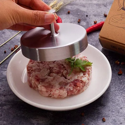 Stainless Steel Burger Press Mold Patty Maker Kitchen Burger Press Heavy Duty Meat Press For Kitchen Cooking BBQ