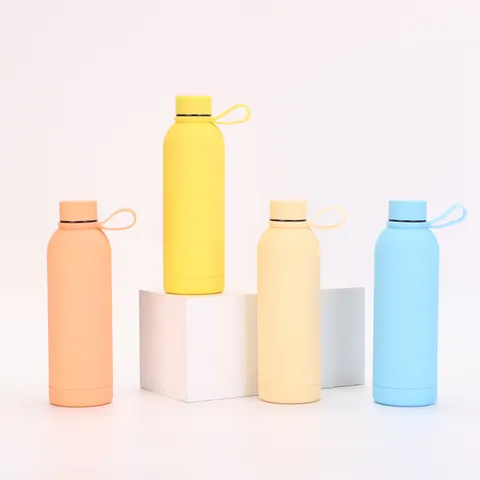 Termo de Acero Inoxidable A Prueba de Fugas Botella de Agua Deportiva Con Asa Para Exterior Senderismo Viaje Hogar Oficina