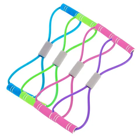 Dual Color Figure Eight Resistance Band Chest Expander Back Stretching Pull Rope For Fitness Training Unisex