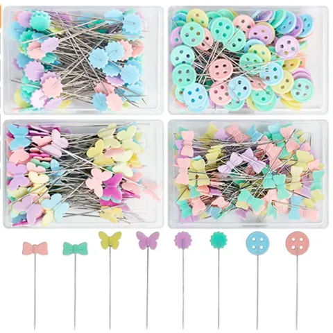 Épingles Droites Décoratives Colorées Tête en Plastique Épingles de Couture Pour Quilt Patchwork Artisanat et Outil DIY