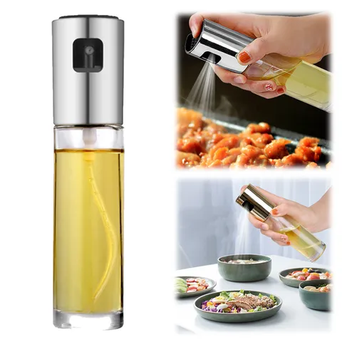 Glas Olijfolie Spray Fles Draagbare Spijsolie Dispenser Pomp Nevel Spray Fles Voor BBQ Keuken Salade Bakken