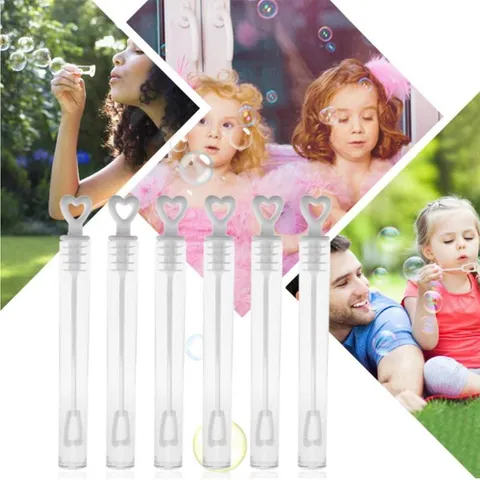 Hartvormige Reageerbuis Bellenblaas Fles Lege Toverstaf Buizen Bruiloft Kerst Feest Decoratie Duidelijke Plastic Bellenblaas Containers