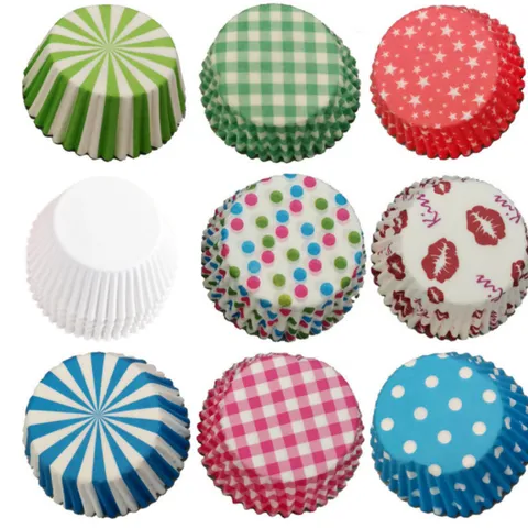 Caissettes à Cupcakes en Papier Résistant à la Graisse Imprimé Étuis à Muffins de Cuisson Motifs Assortis Wrappers de Gâteaux Ustensiles de Cuisson de Cuisine