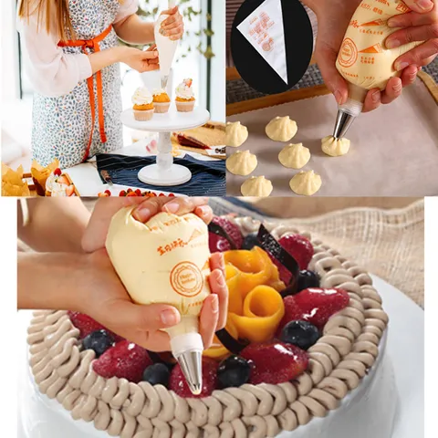 Large Disposable Pastry Piping Bags Plastic Cake Decorating Bags Cookie Icing Bags Baking Tools For Kitchen