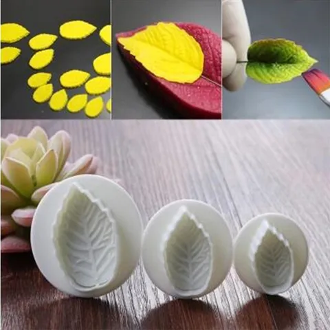 Plastic Leaf Spring Embosser Mold Professional Baking Tool For Cake Fondant Cookie Pastry Kitchen Accessory