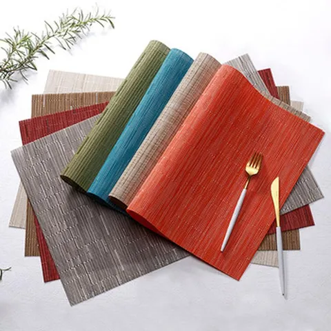 PVC Platzset Hitzebeständig Antislip Tischmatte Für Hotel Restaurant Modern Minimalistisch Geschirr Pad Esstisch Dekoration