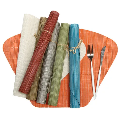 PVC Tischset Fächerförmig Hitzebeständig Rutschfest Matte Modern Minimalistisch Esstisch Dekoration Küchentischsets