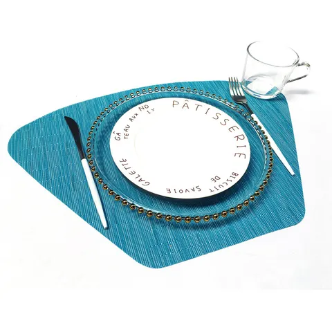 PVC Tischset Fächerförmig Hitzebeständig Rutschfest Matte Modern Minimalistisch Esstisch Dekoration Küchentischsets