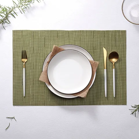PVC Platzset Hitzebeständig Antislip Tischmatte Für Hotel Restaurant Modern Minimalistisch Geschirr Pad Esstisch Dekoration