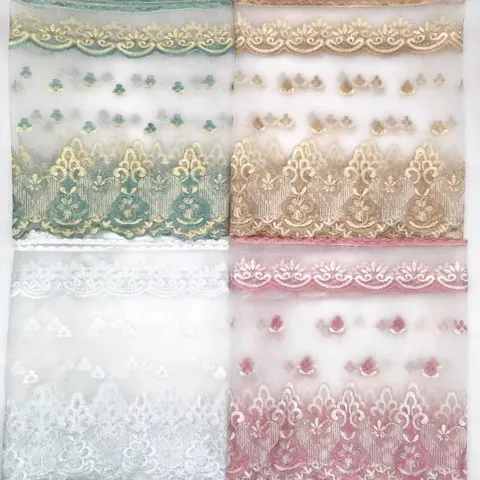 Water Soluble Lace Trim Embroidered Fabric Ribbon For Sewing Sofa Cover Tablecloth Curtains Clothing Accessories Craft
