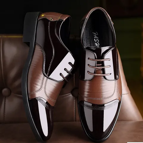Herren Britischer Stil Business Formelle Lederschuhe Atmungsaktiv Lässig Modisch Schuhe Komfort Arbeitsschuhe Für Herren