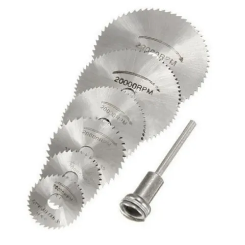 High-Speed Steel Circular Saw Blade Set Rotary Tool Wood Plastic Soft Metal Cutting Discs With Mandrel Accessory