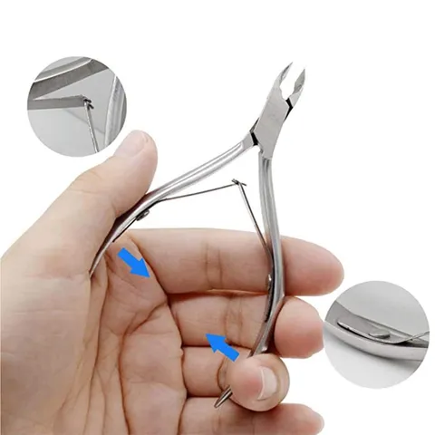 Professional Stainless Steel Nail Cuticle Nipper Pusher And Fork Three Piece Set Manicure Care Tool