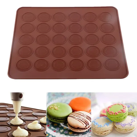 Αντιτικολλητικό Πατάκι Ψησίματος Macaron από Σιλικόνη Ανθεκτικό στη Θερμότητα Φόρμα Κέικ Εργαλείο Κουζίνας