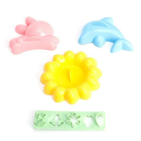 Konijn Dolfijn Bloem Rijstvorm Keuken DIY Bento Sushi Maak Tool PP Plastic Cartoon Voedsel Vorm Voor Kinderen Lunchbox