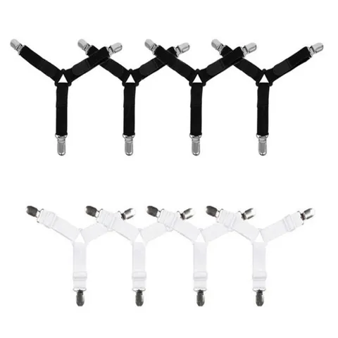 Adjustable Triangular Bed Sheet Fasteners Heavy Duty Mattress Clips Grippers Sheet Holders For Bedding