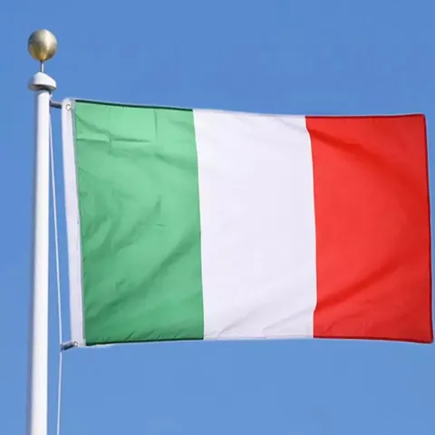 Italian National Flag Polyester Tricolor Vertical Stripes Banner With Metal Grommets For Sports Events Party Decoration