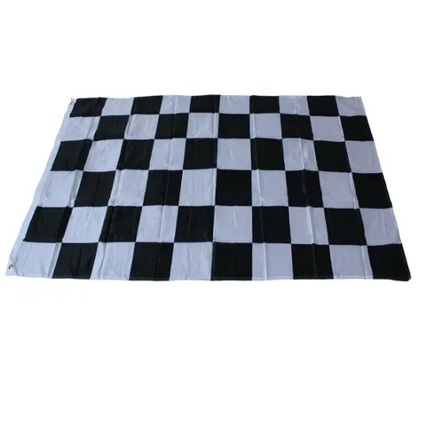 Zwart Wit Geruite Racevlag Polyester Auto Vlag Met Metalen Oogjes Voor Sportevenementen Feestdecoratie