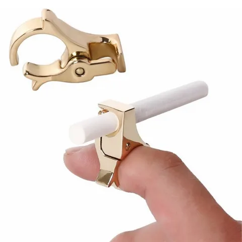 Metal Finger Cigarette Holder Ring Smoking Accessory Minimalist Portable Cigarette Rack For Daily Office Use
