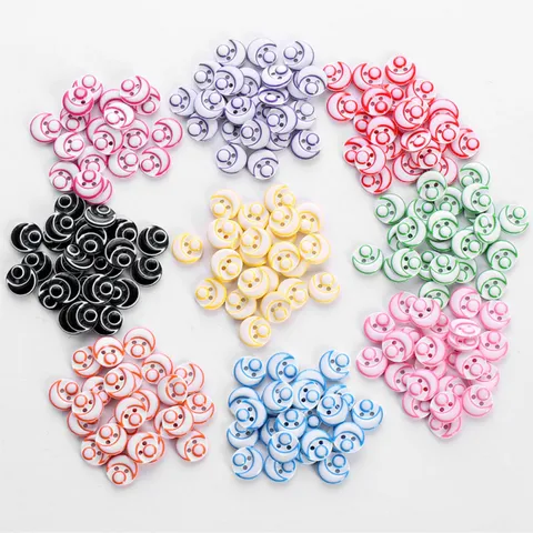 Children Colorful Resin Buttons Double Hole Shirt Buttons Round Garment Sewing Accessories DIY Crafts Supplies