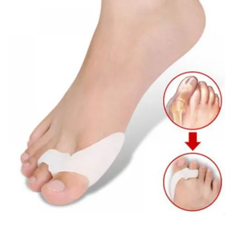 Separatore per Dita in Silicone Correttore per Alluce Valgo Raddrizzatore per Cura dei Piedi Divaricatore Ortopedico