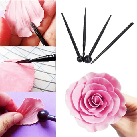 Plastic Clay Sculpting Tools Set DIY Fondant Cake Decorating Modeling Pens Black Pottery Carving Craft Kit
