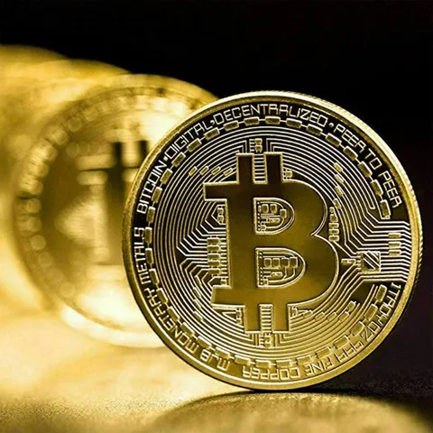 Metal Bitcoin Commemorative Coin Collectible Souvenir Physical Bitcoin Gold Silver Copper Plated Art Craft Desk Decor