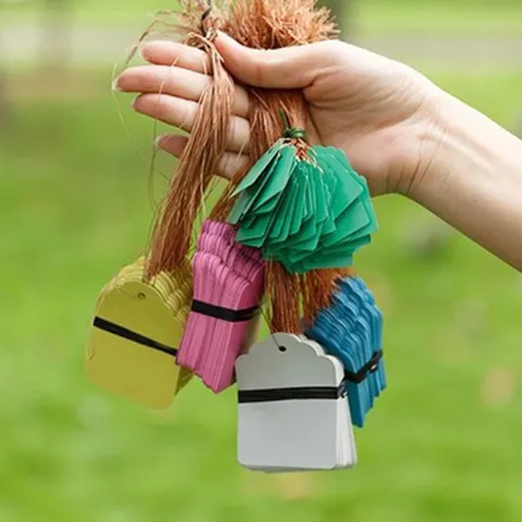 Plastik Pflanzenetiketten Wasserdichte Gartenmarkierer Baumschule Blumentopf Etiketten Mit Hängender Schnur Für Blumen Und Kräuter