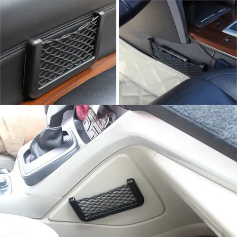 Bolsa de Almacenamiento de Red para Coche Organizador Interior de Automóvil Bolsa de Malla de Plástico
