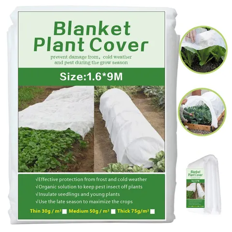 Non-Woven Plant Frost Protection Cover Reusable Winter Plant Blanket Shrub Frost Guard Garden Vegetable Cover