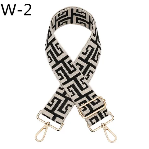 Ethnic Jacquard Bag Strap Adjustable Replacement Crossbody Shoulder Strap Woven Purse Strap With Gold Hardware For Women