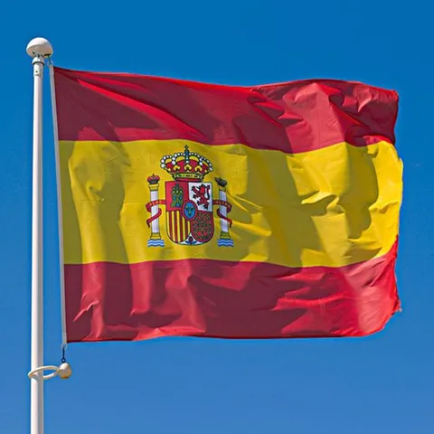 Drapeau National Espagnol Bannière En Polyester Avec Oeillets En Laiton Pour Décoration Intérieure Extérieure Fête Sport