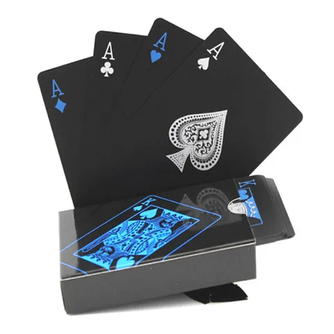 Waterdichte Zwarte Plastic Speelkaarten PVC Magie Poker Bordspel Kaarten Deck Voor Feest Familie Vermaak