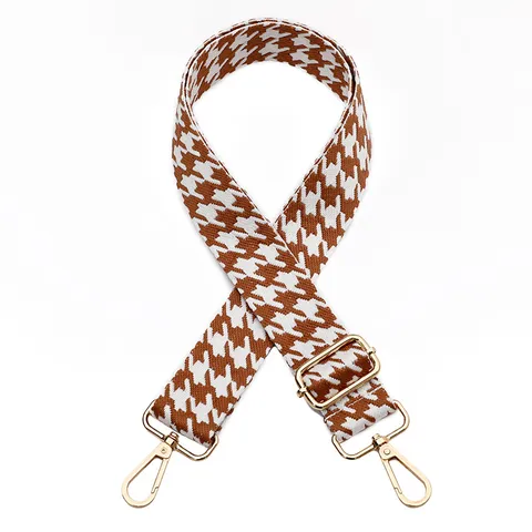 Γυναικείος Ιμάντας Τσάντας Jacquard Hounds-tooth Ρυθμιζόμενος Χιαστί Ανταλλακτικός Ιμάντας Ώμου για Τσάντες