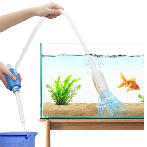 Manueller Aquarium Wasserwechsler Aquarium Kiesreiniger Siphon Vakuum Pumpe Aquarium Reinigungswerkzeug Wasserentfernung Zubehör