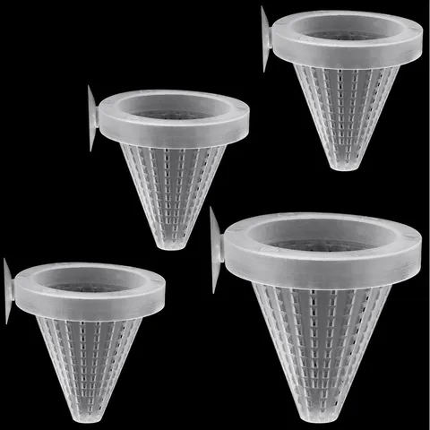 Fish Tank Red Worm Feeder Plastic Funnel Feeding Ring Aquarium Bloodworm Dispenser With Suction Cup Fish Feeding Tool
