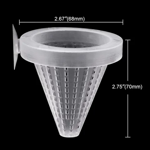 Fish Tank Red Worm Feeder Plastic Funnel Feeding Ring Aquarium Bloodworm Dispenser With Suction Cup Fish Feeding Tool