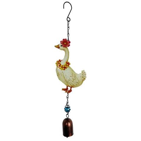 Campanella a Vento per Animali in Metallo Retro Pendente Campana Vintage Giardino Cortile Esterno Ornamento Sospeso Decorativo