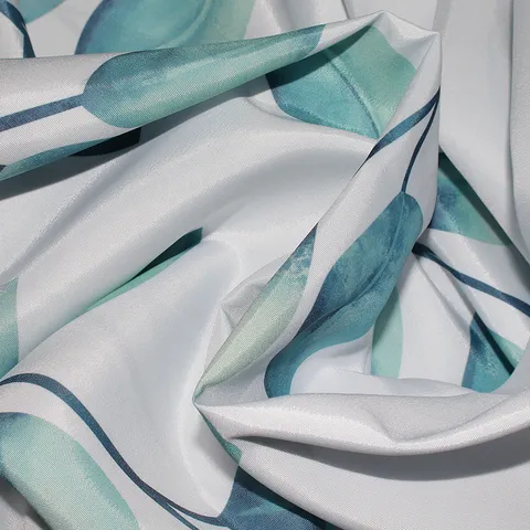 Waterproof Thickened Polyester Shower Curtain Fresh Botanical Print Bathroom Curtain Machine Washable Fabric Curtain
